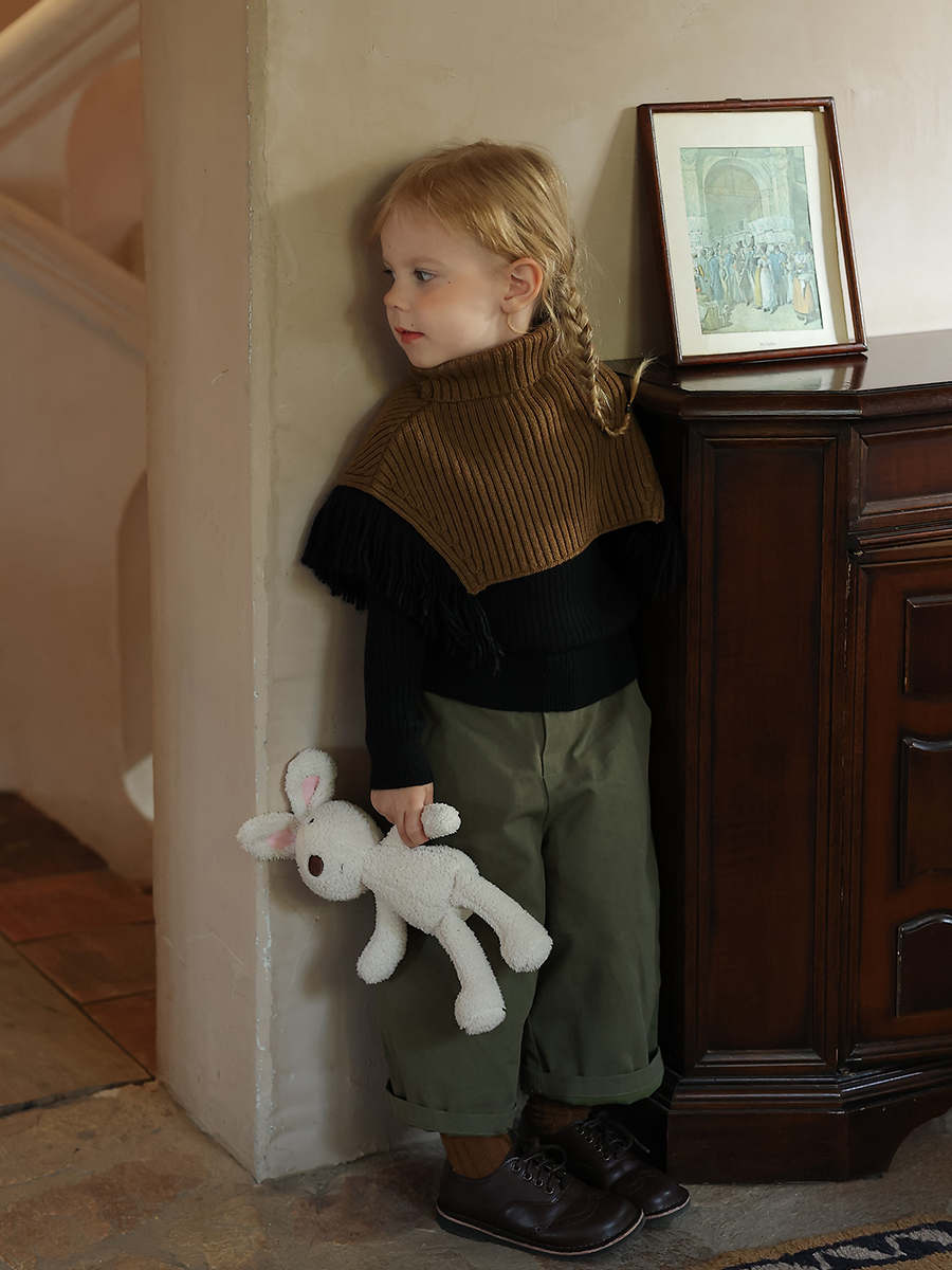Girls Wear Children Spring And Autumn Fashion Half Turtleneck Sweater Baby Everything With A Trendy Knit Base Shirt