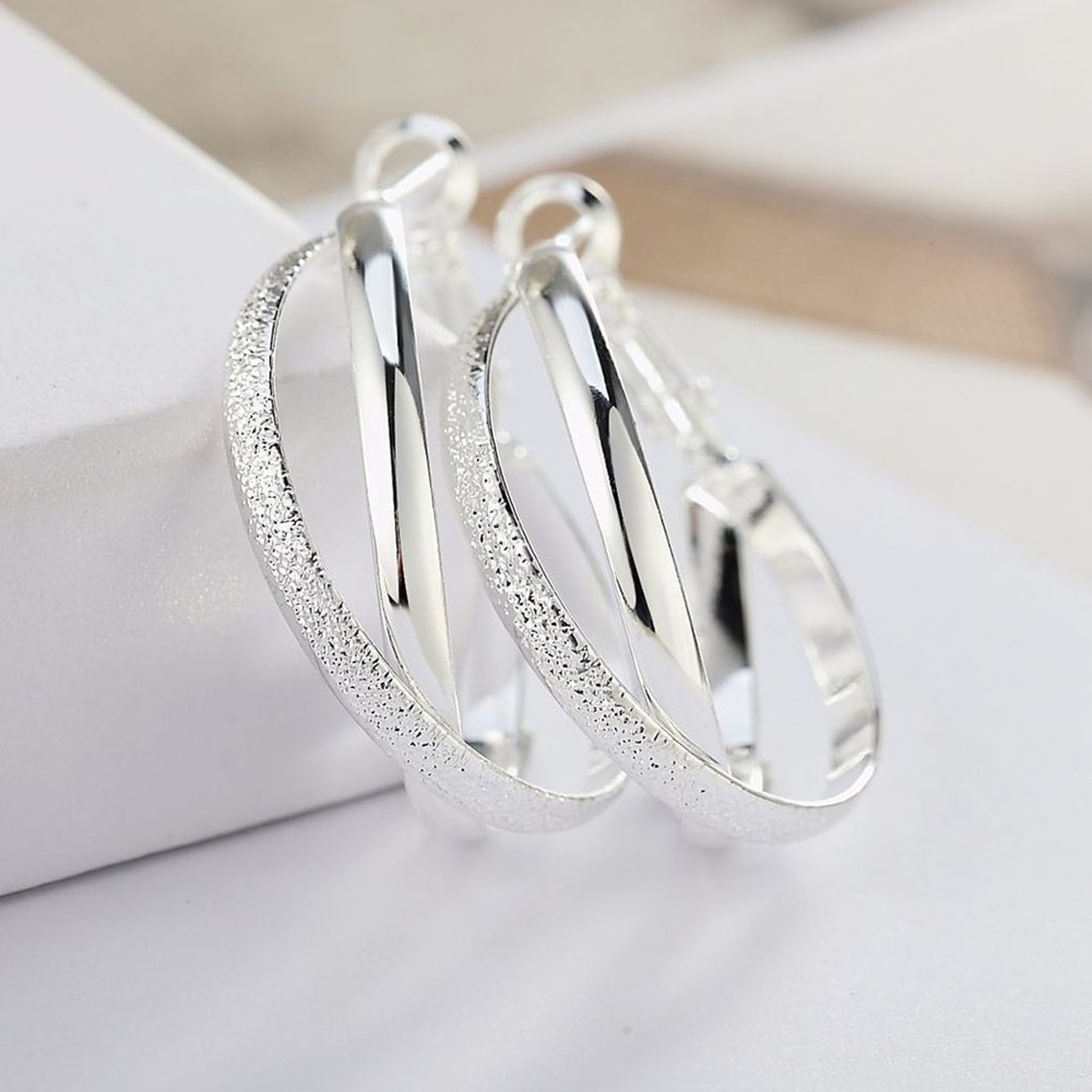 Chic Frosted Cross Earrings