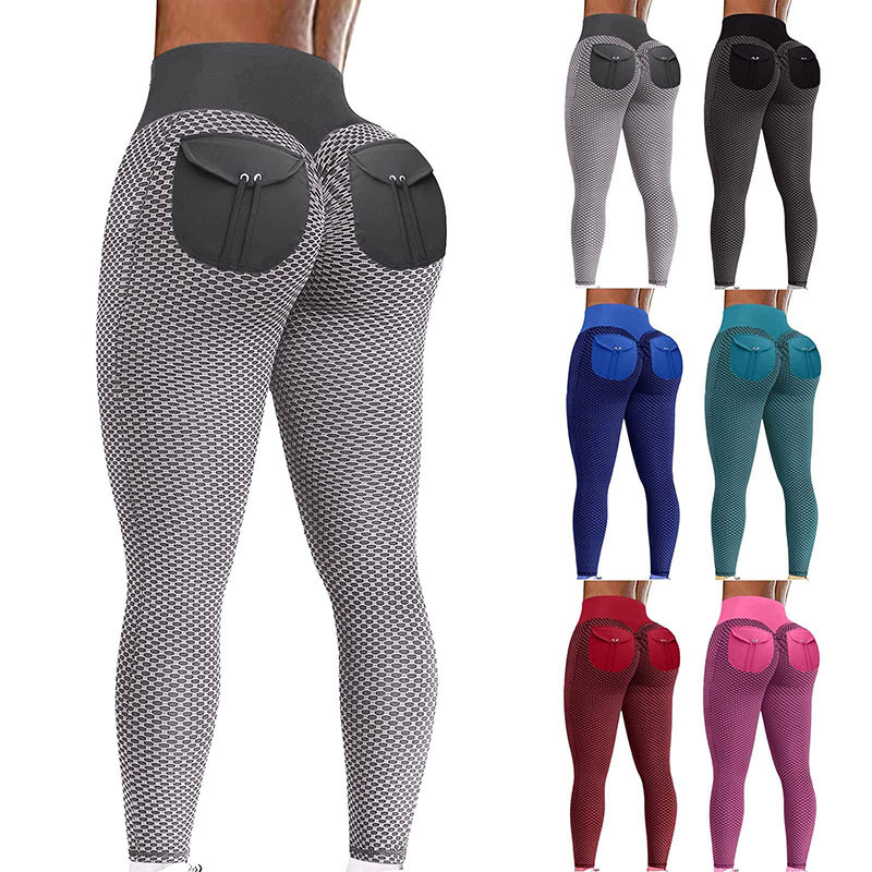 Honeycomb Yoga Pants on the move