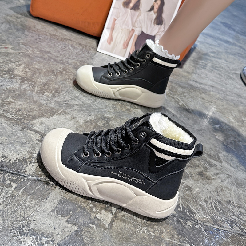 Women's Fleece-lined High-top Casual Shoes 4