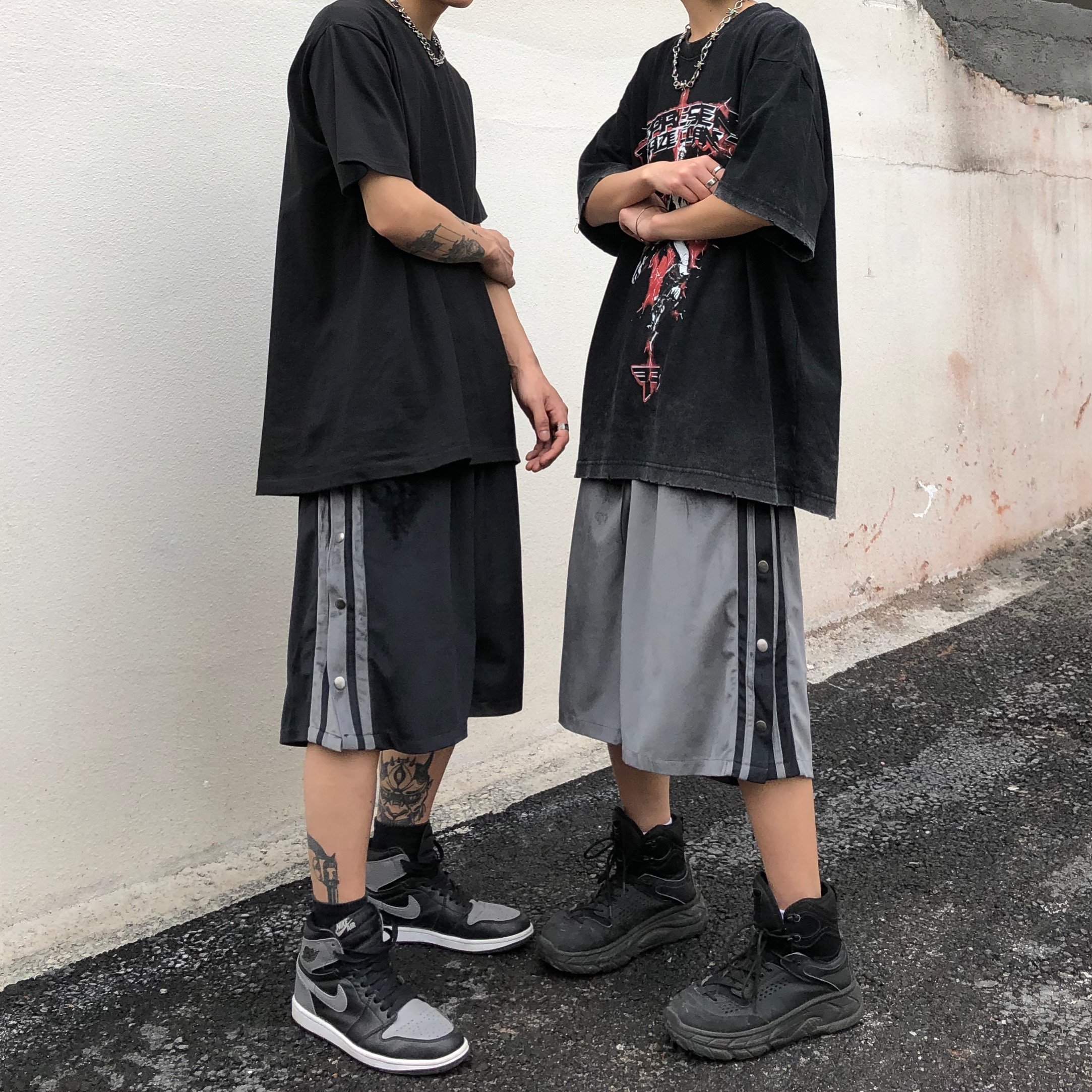 Retro Side Button Pants - Image 1