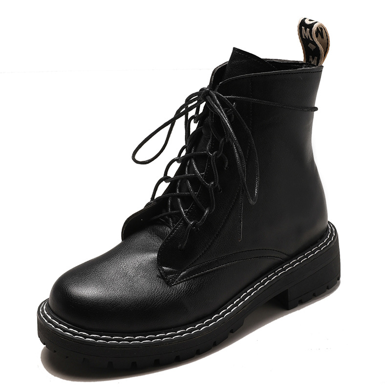 Thick Heel Martin Boots