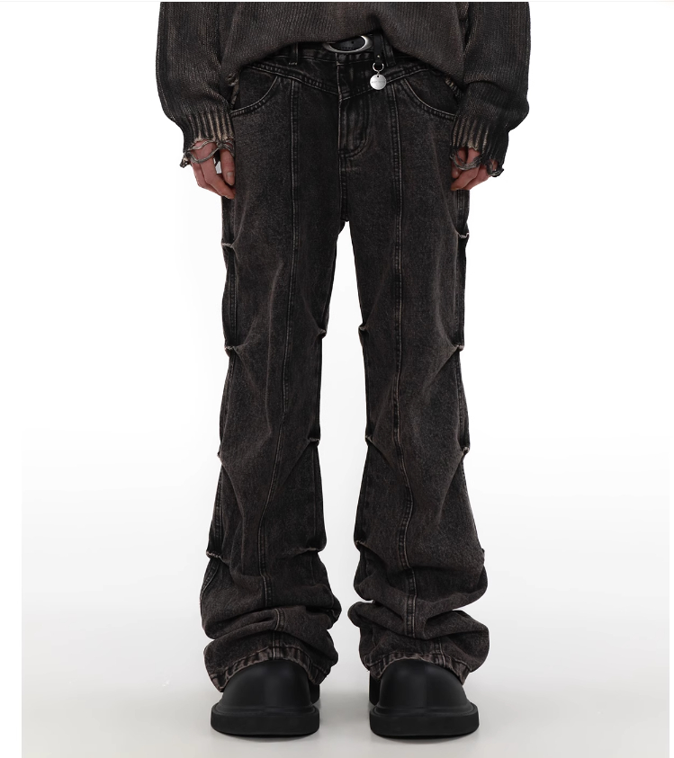 Men's Vintage Crumpled Skinny Jeans 2