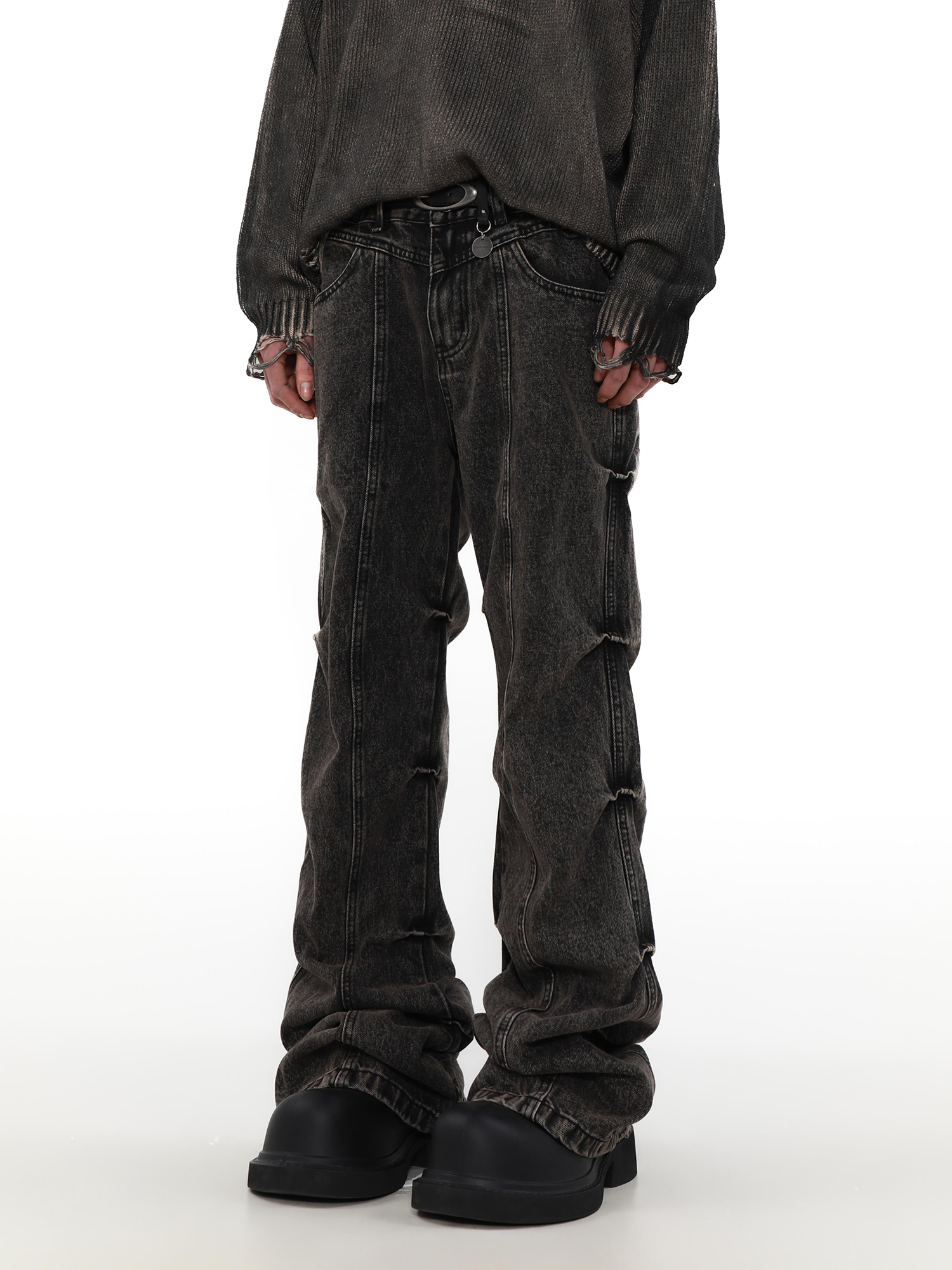 Men's Vintage Crumpled Skinny Jeans 4