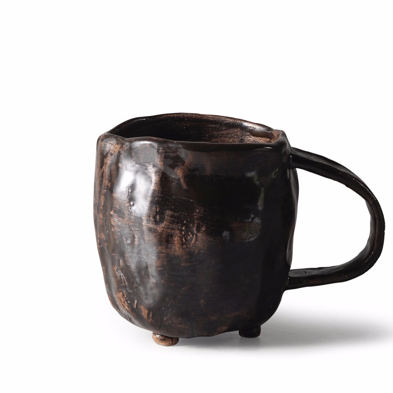 Stoneware Cup Retro Style