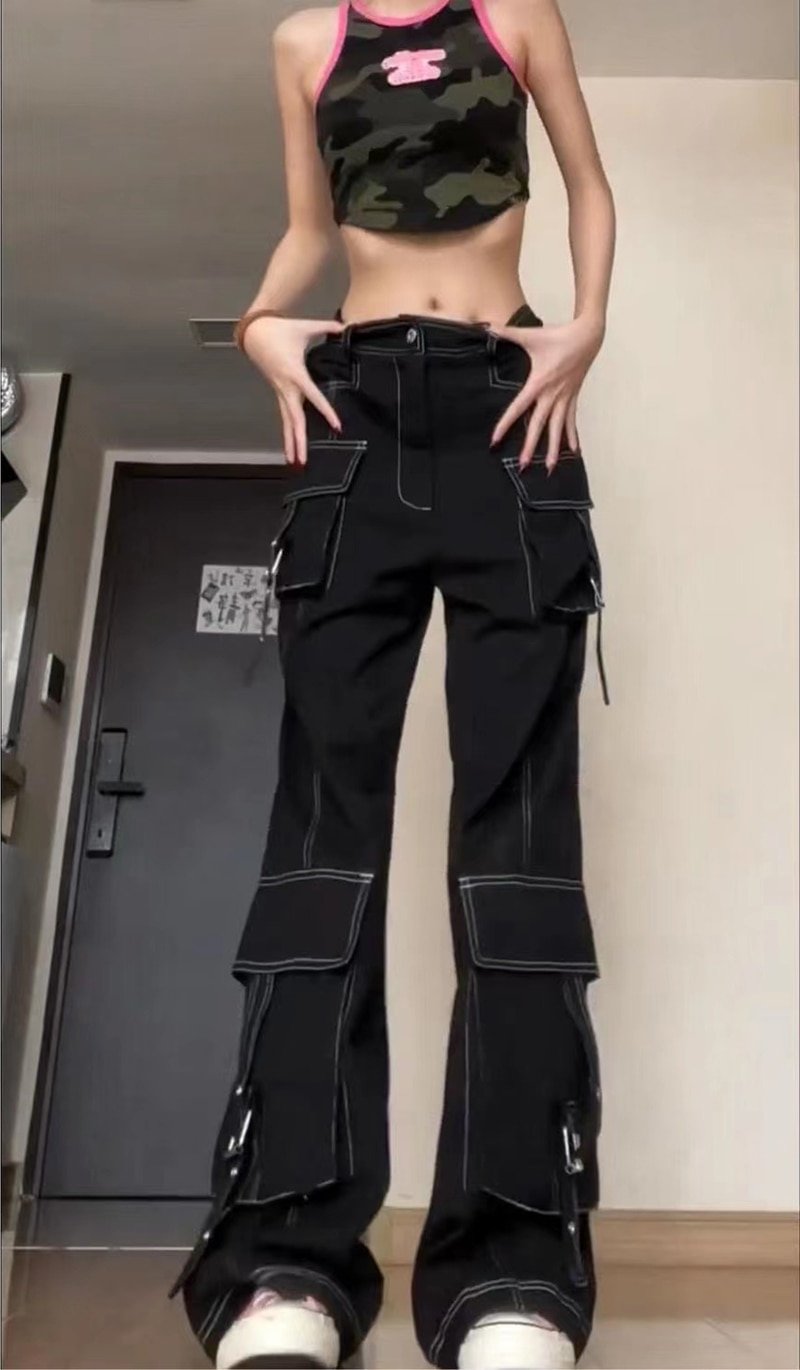 Women's Vintage Multi-pocket Jeans