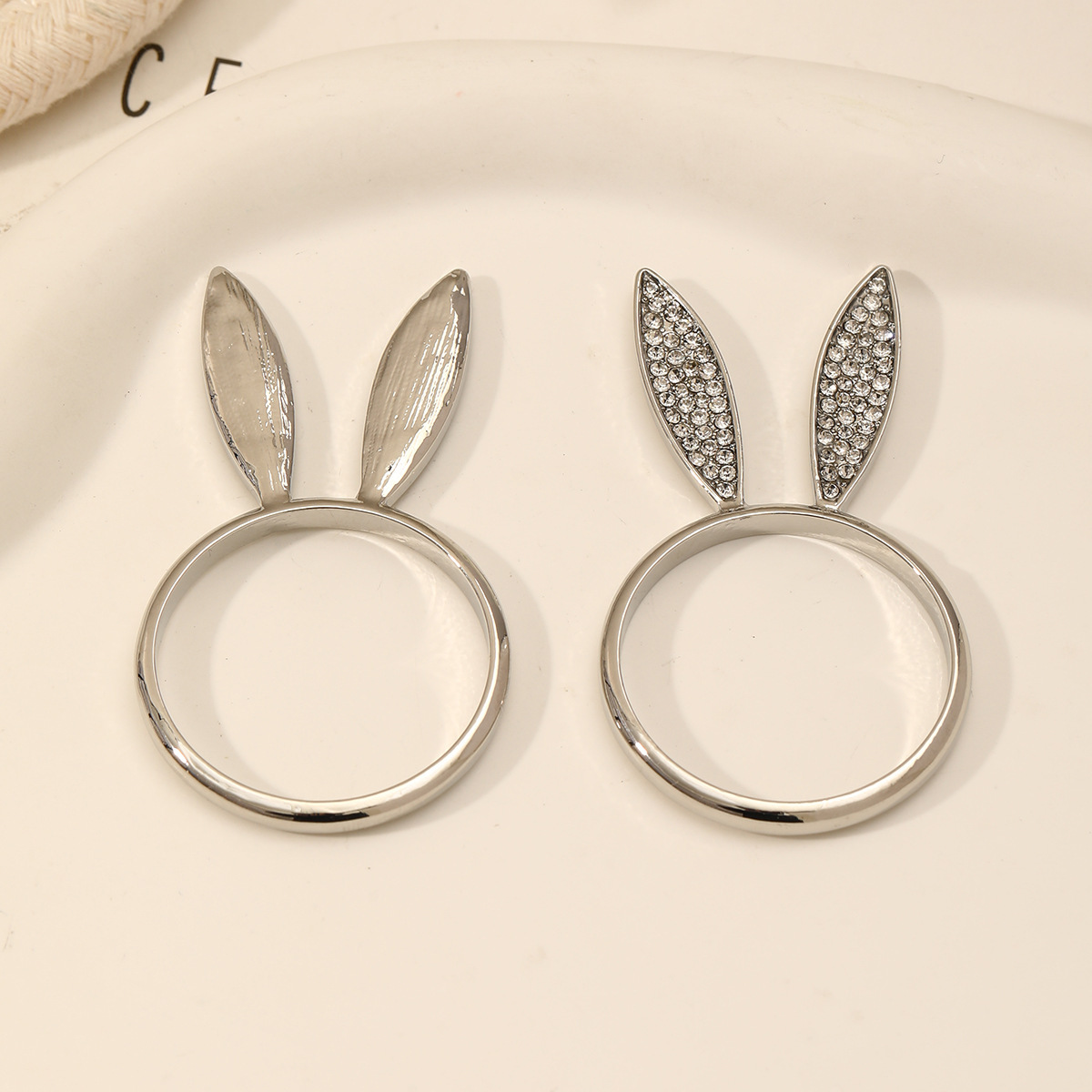 Fashion Alloy Rabbit Head Ring Image 8