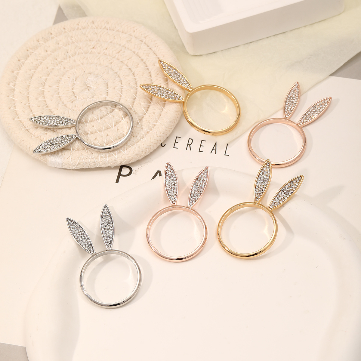 Fashion Alloy Rabbit Head Ring Image 4