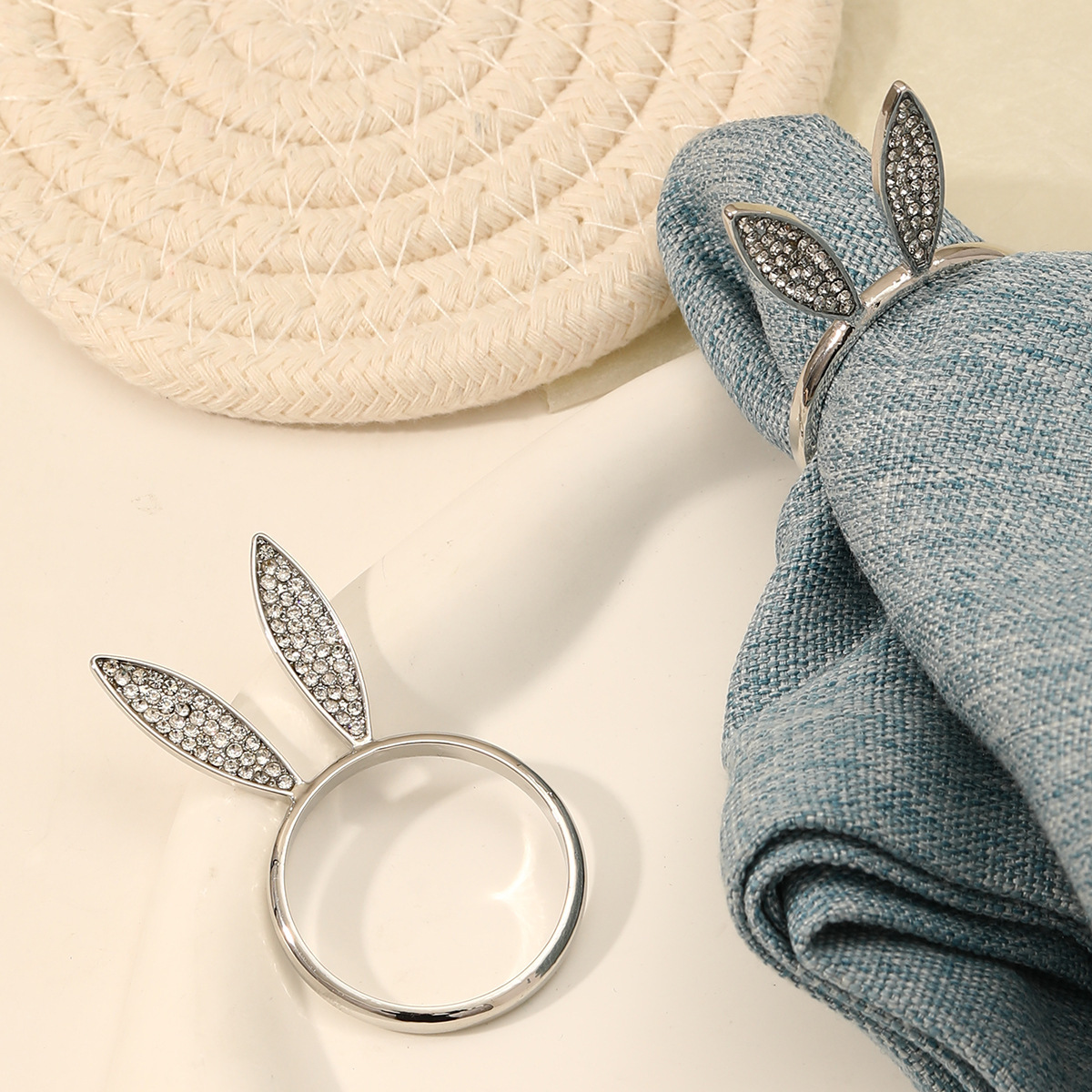 Fashion Alloy Rabbit Head Ring Image 7