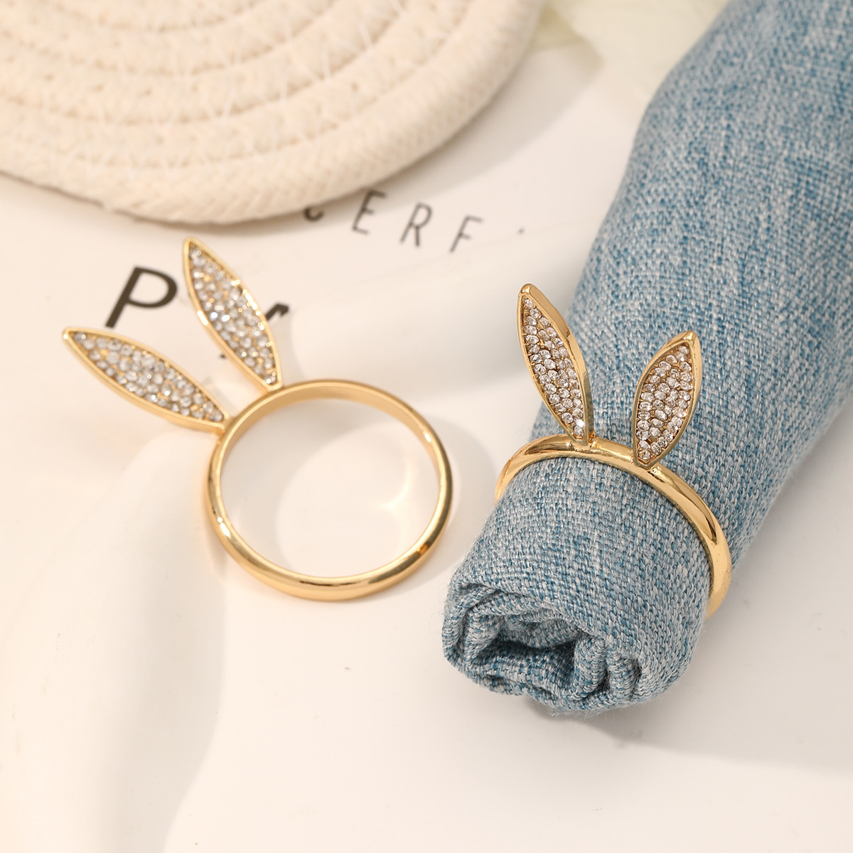Fashion Alloy Rabbit Head Ring Image 9