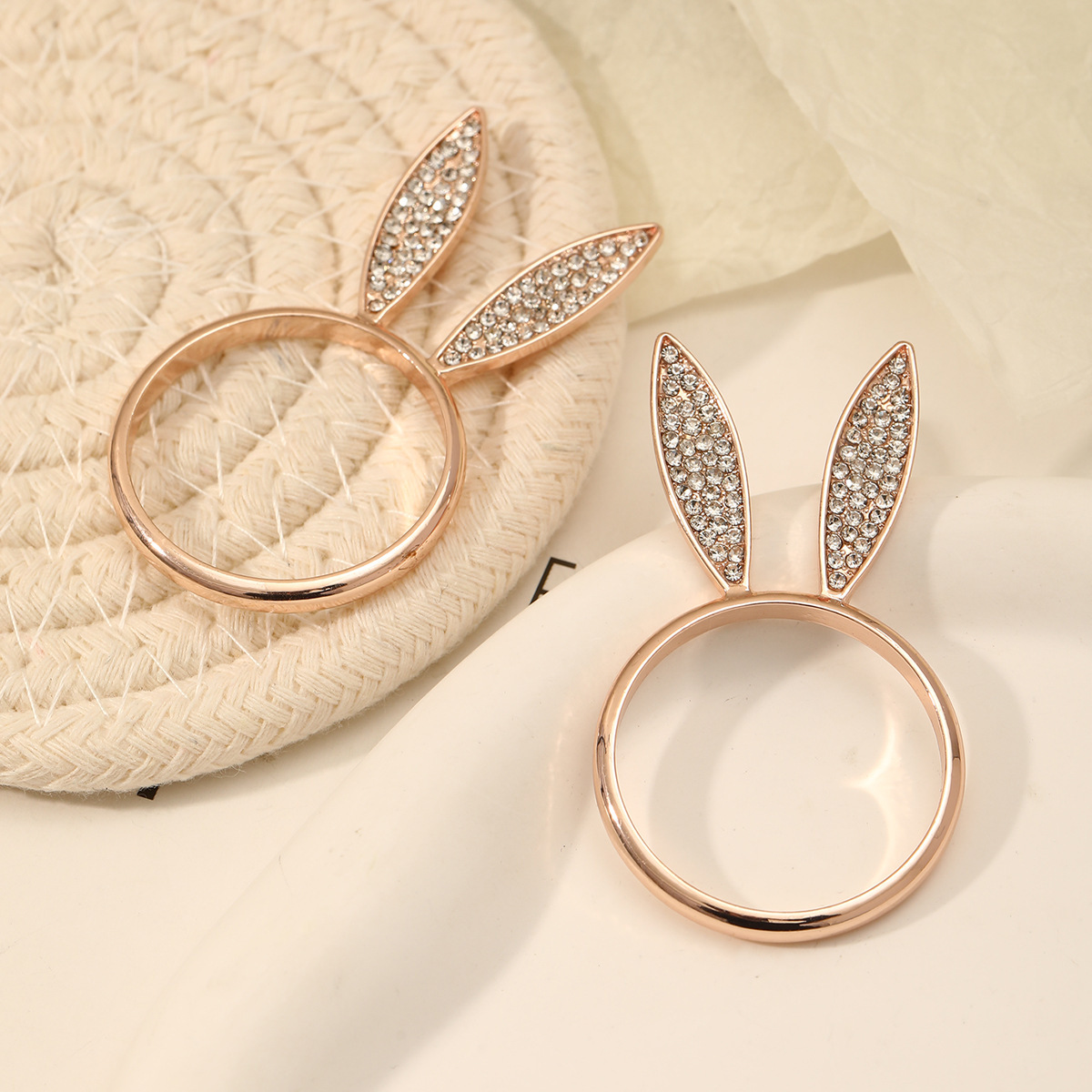 Fashion Alloy Rabbit Head Ring Image 5