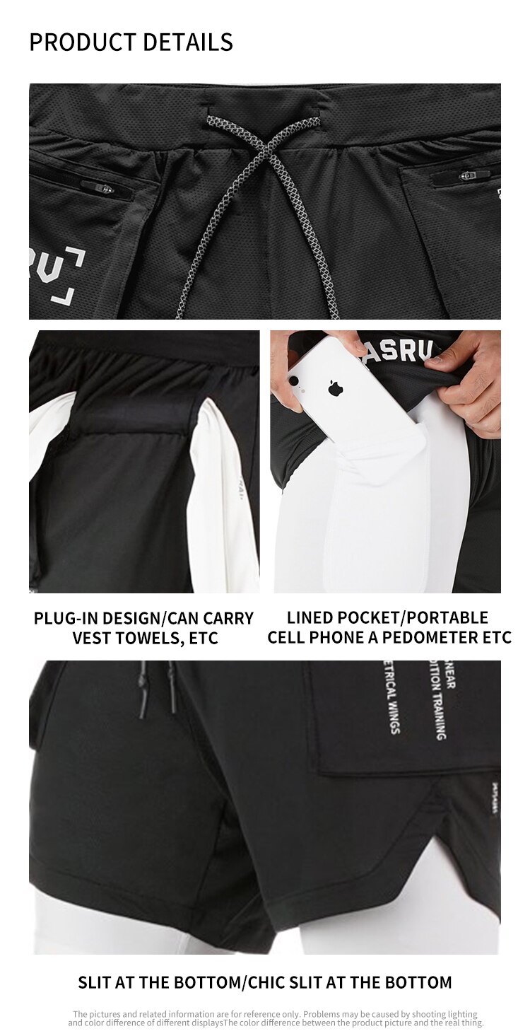 Double-layer sports shorts