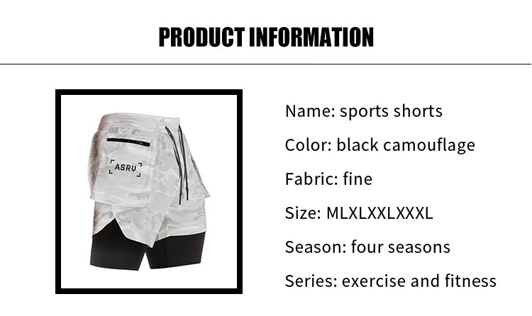 Double-layer sports shorts