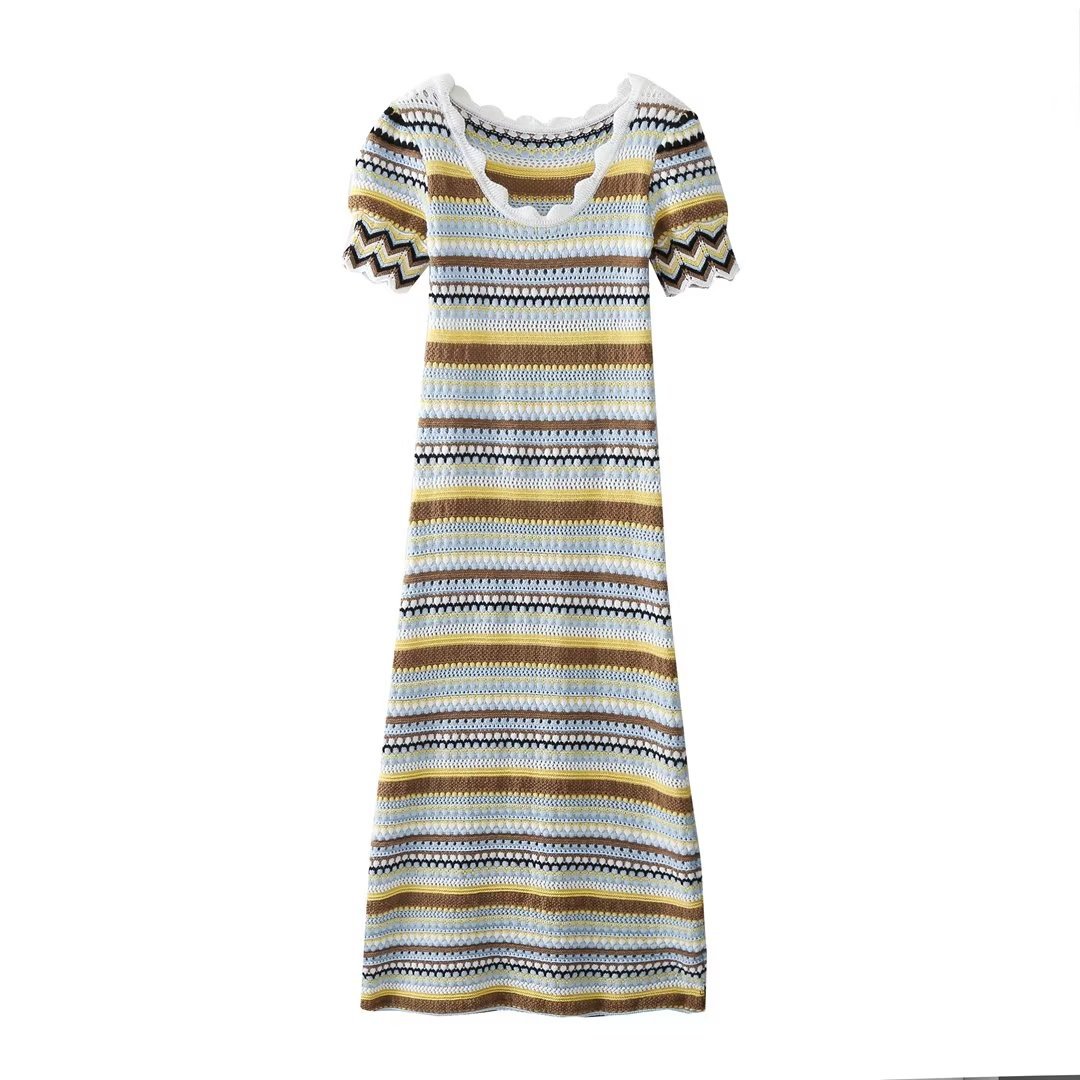 Fashionable U-neck Dress
