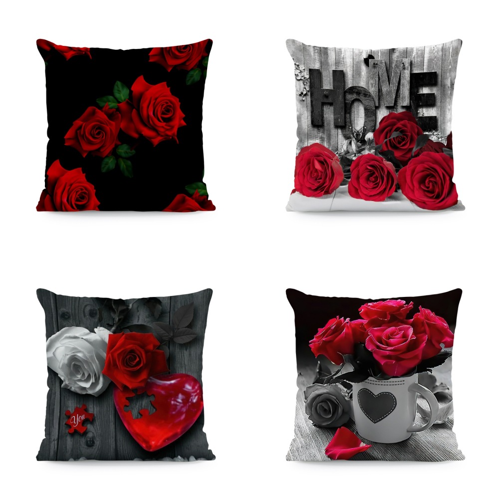 Flower Print Pillow Cover 6