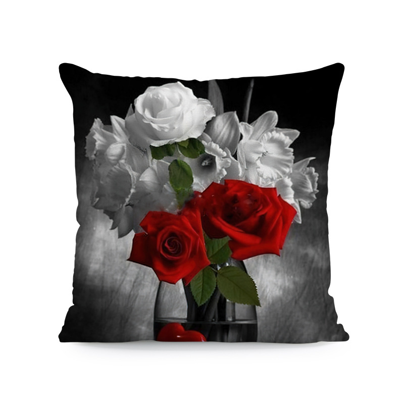 Flower Print Pillow Cover 5