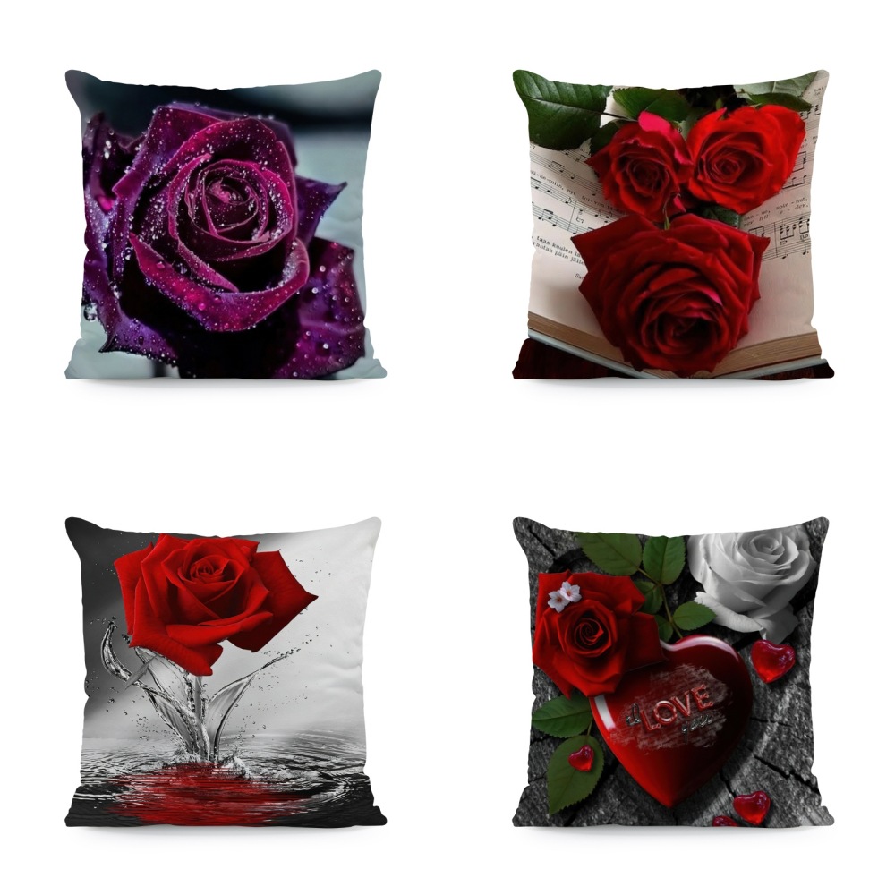 Flower Print Pillow Cover 7