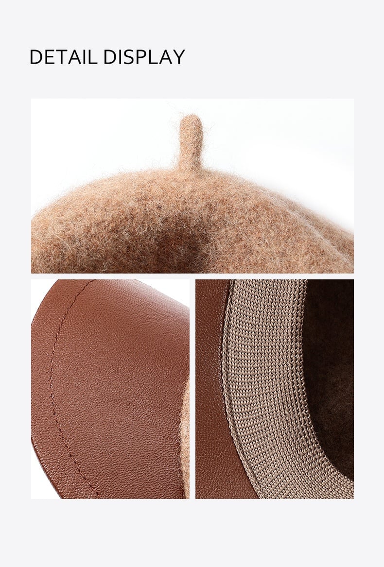Coffee Color Wool Beret