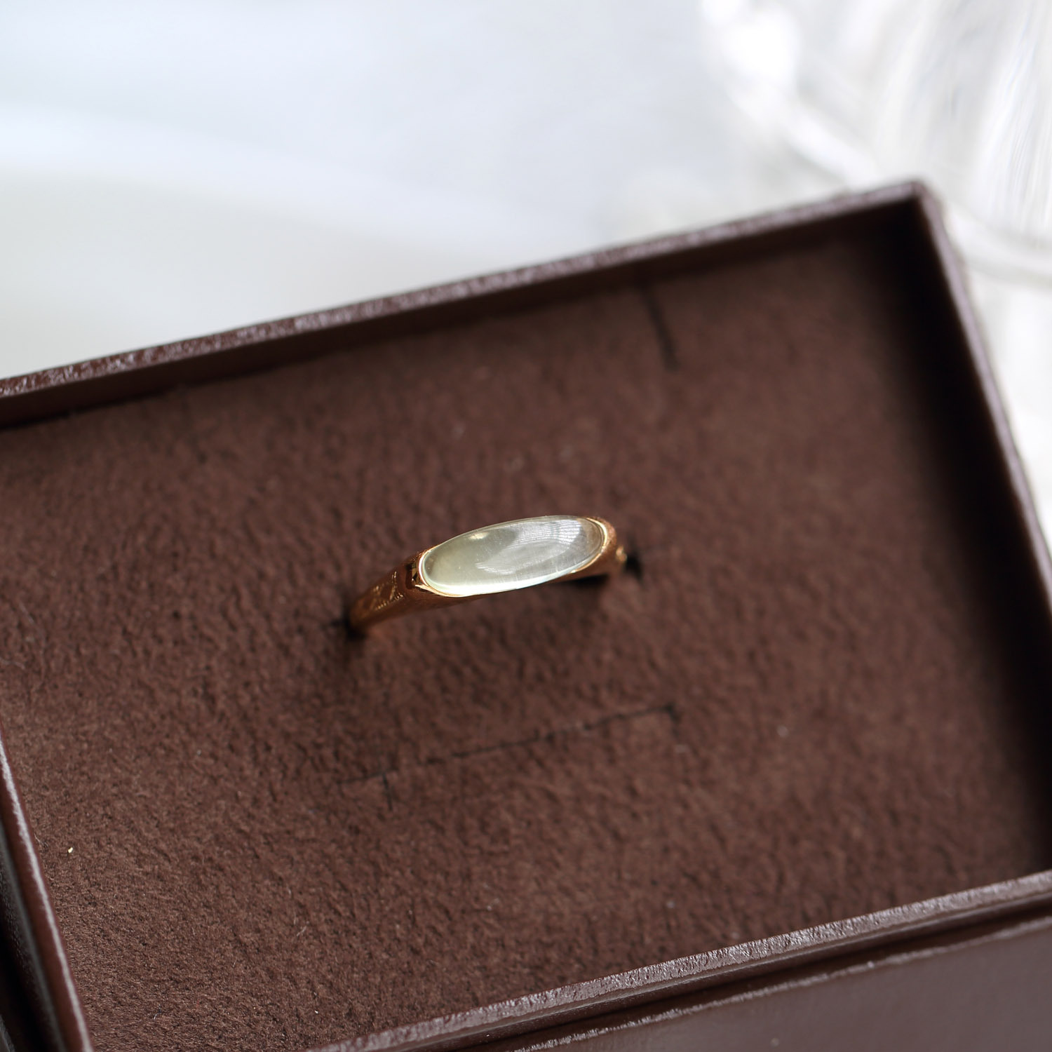 Champagne Bubble Oval 925 Silver Ring Image 5