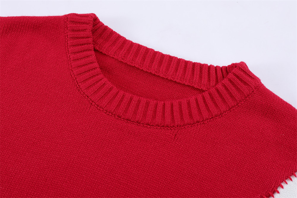 Men's Colorblock Letter Crew Neck Sweater - Image 3