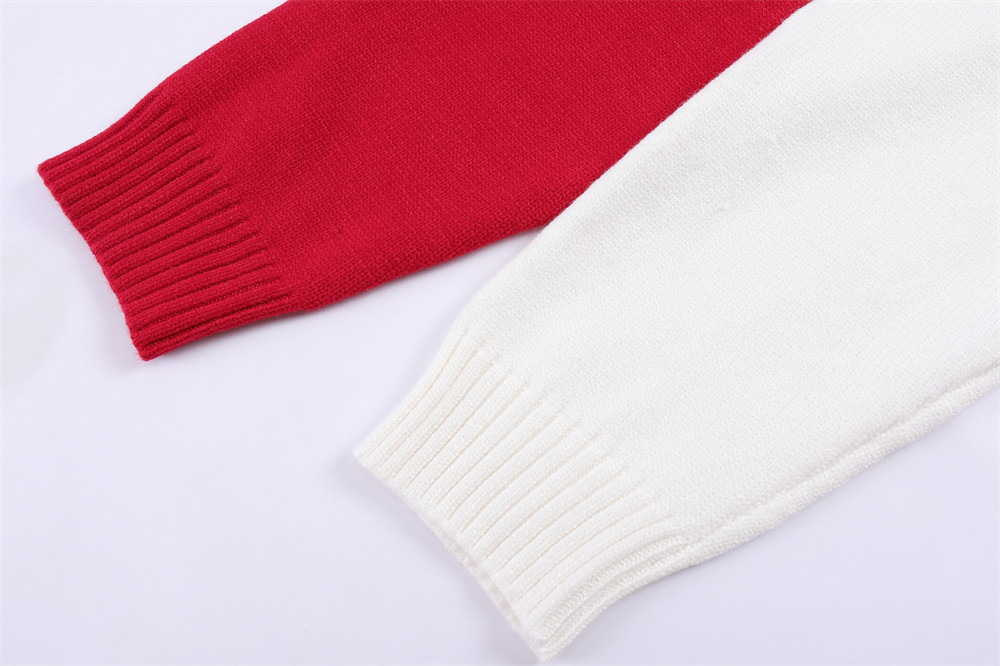 Men's Colorblock Letter Crew Neck Sweater - Image 10