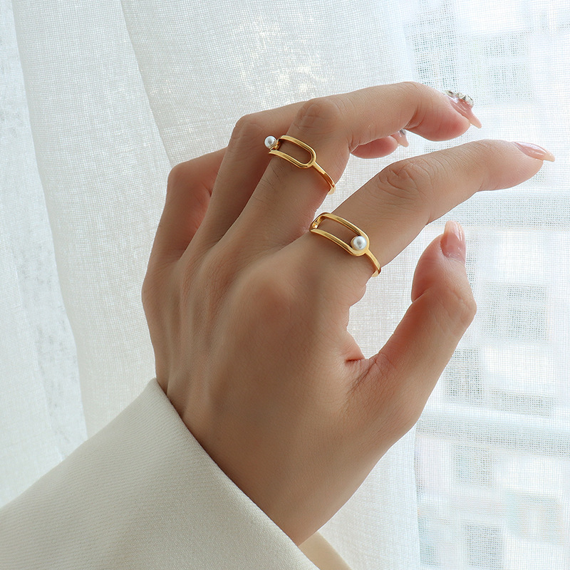Korean Titanium Steel Gold Plated Ring