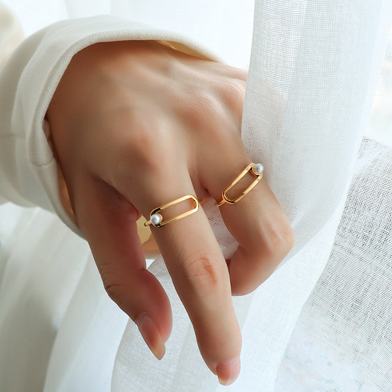 Korean Titanium Steel Gold Plated Ring