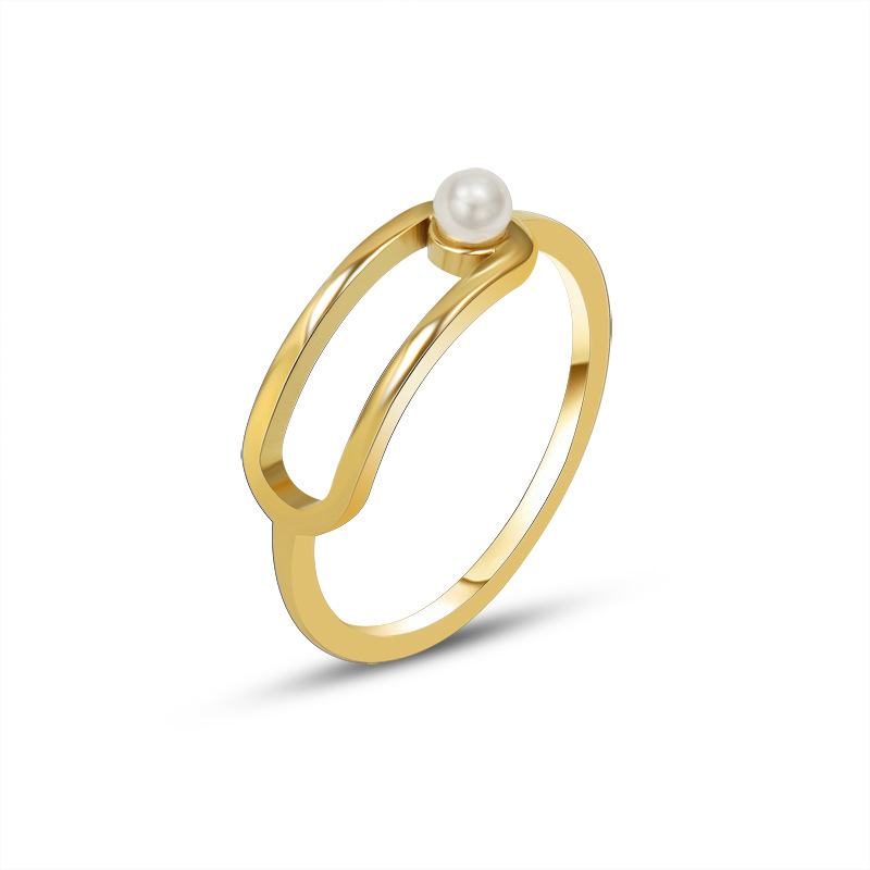Korean Titanium Steel Gold Plated Ring
