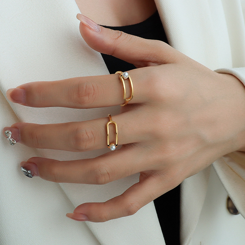 Korean Titanium Steel Gold Plated Ring