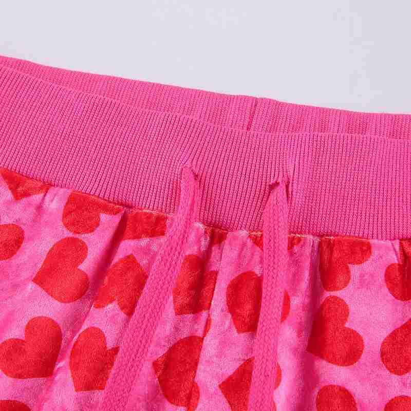 Red Love Velvet Print Women's Clothing Image 3