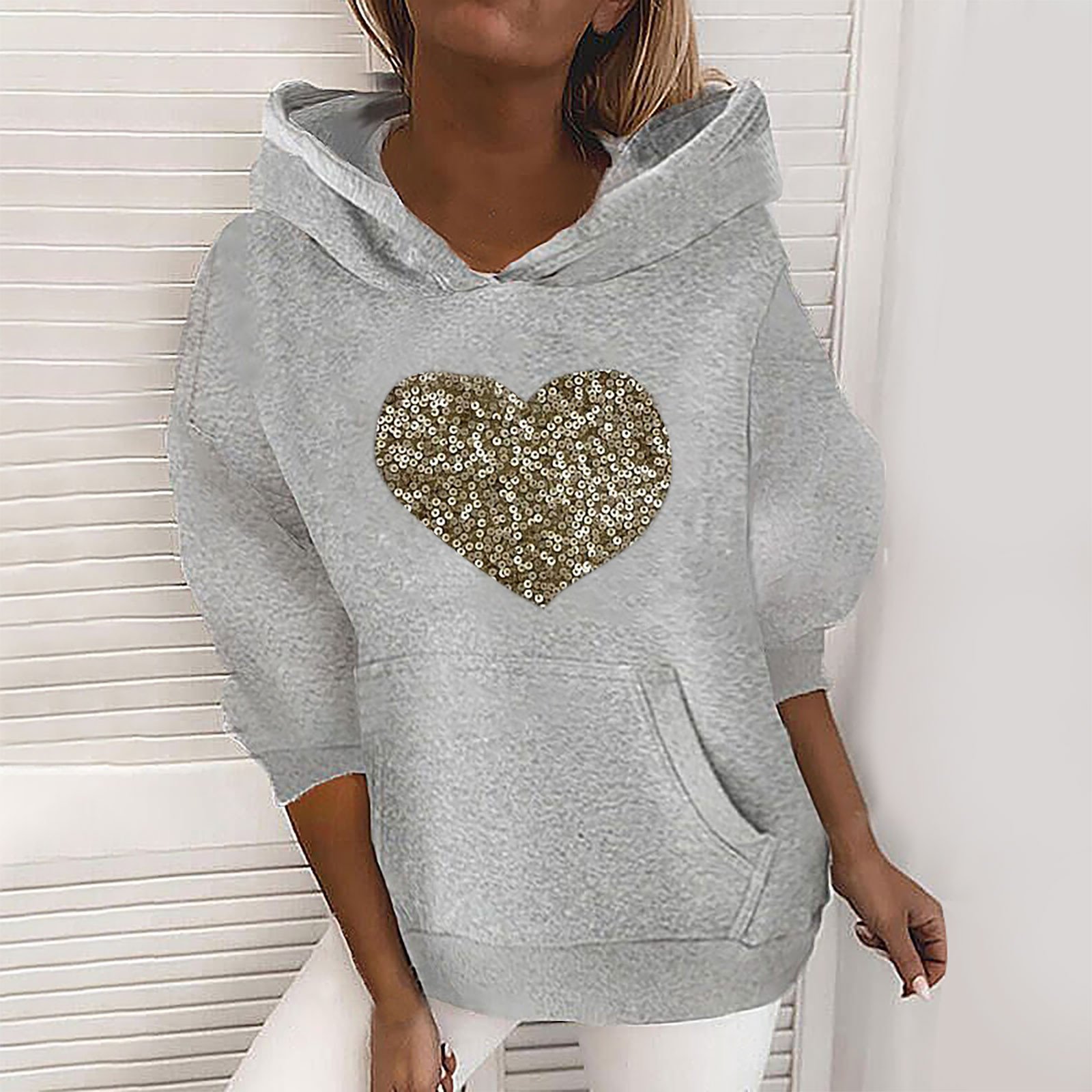 Loving Sequins Round Neck Sweater Image 5