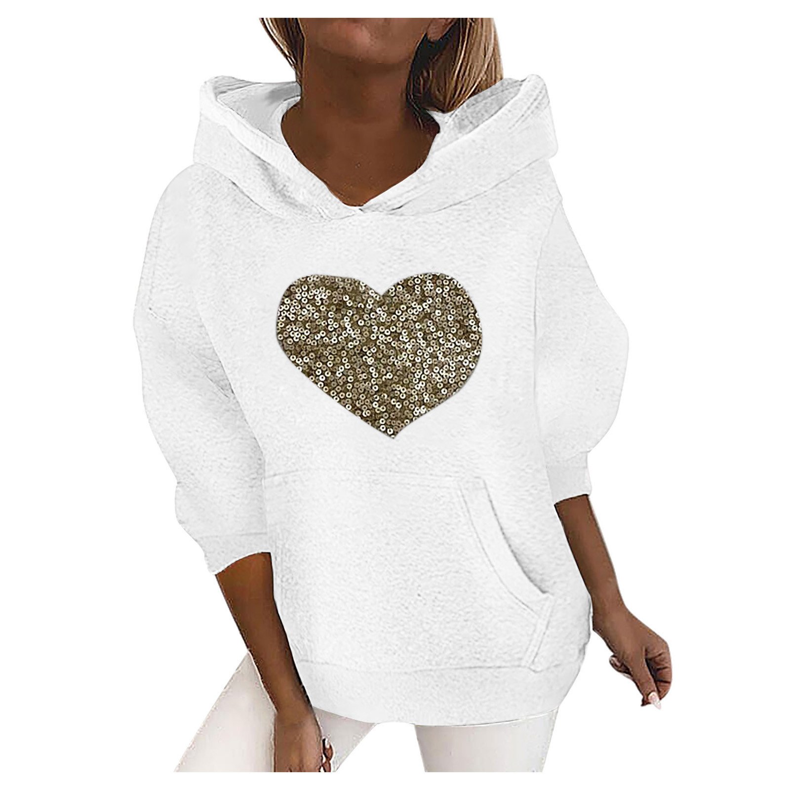 Loving Sequins Round Neck Sweater Image 2