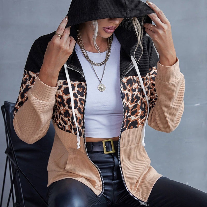 Side view of Leopard Print Jacket
