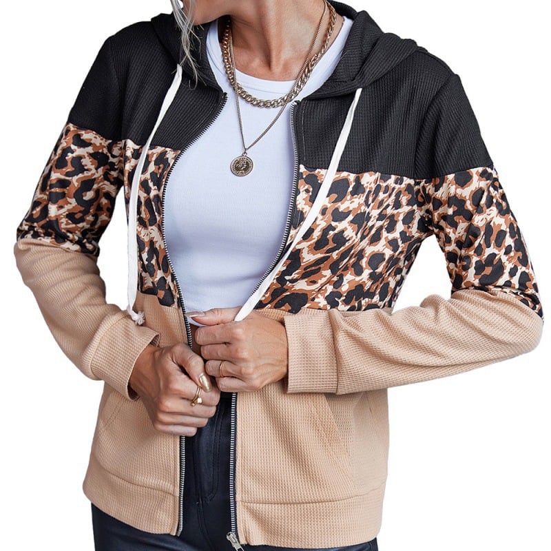 Front view of Leopard Print Jacket