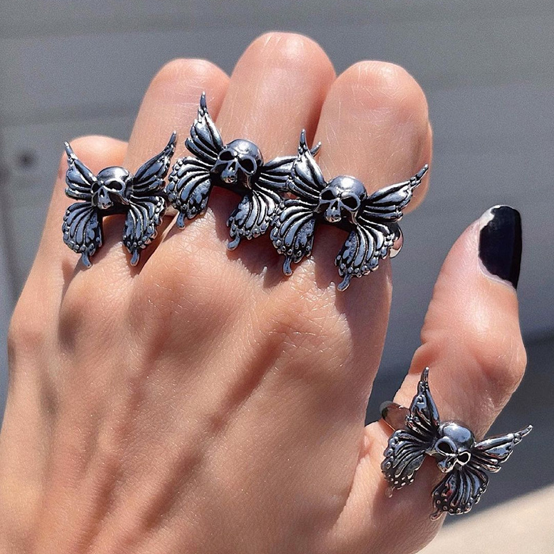 Butterfly Skull Ring Image 2