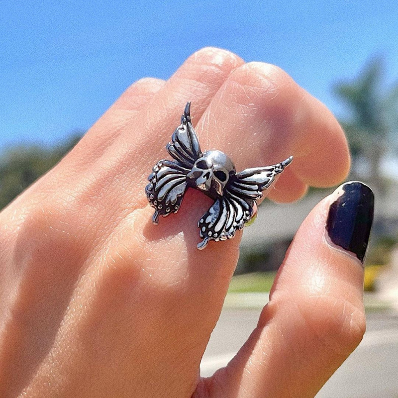 Butterfly Skull Ring Image 3