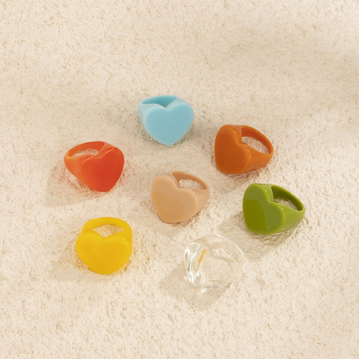 Heart Shaped Ring Orange