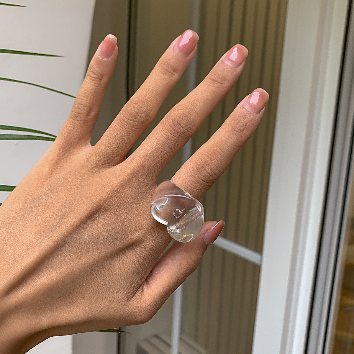 Heart Shaped Ring Green