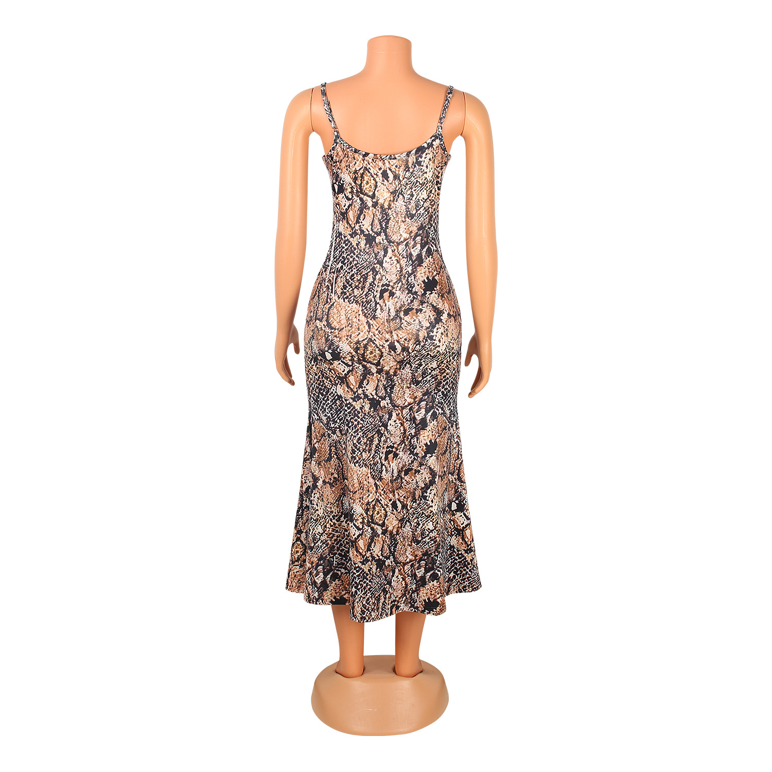 Swing Collar Women Mid-length Dress - Image 9
