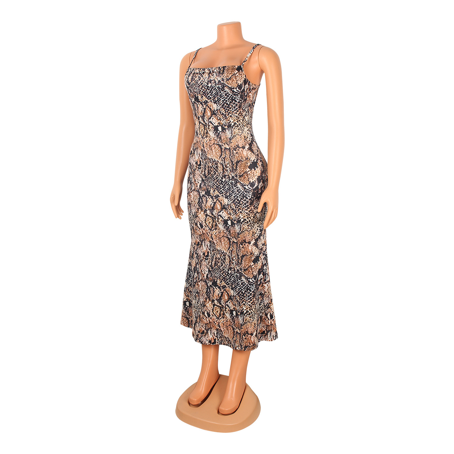 Swing Collar Women Mid-length Dress - Image 8