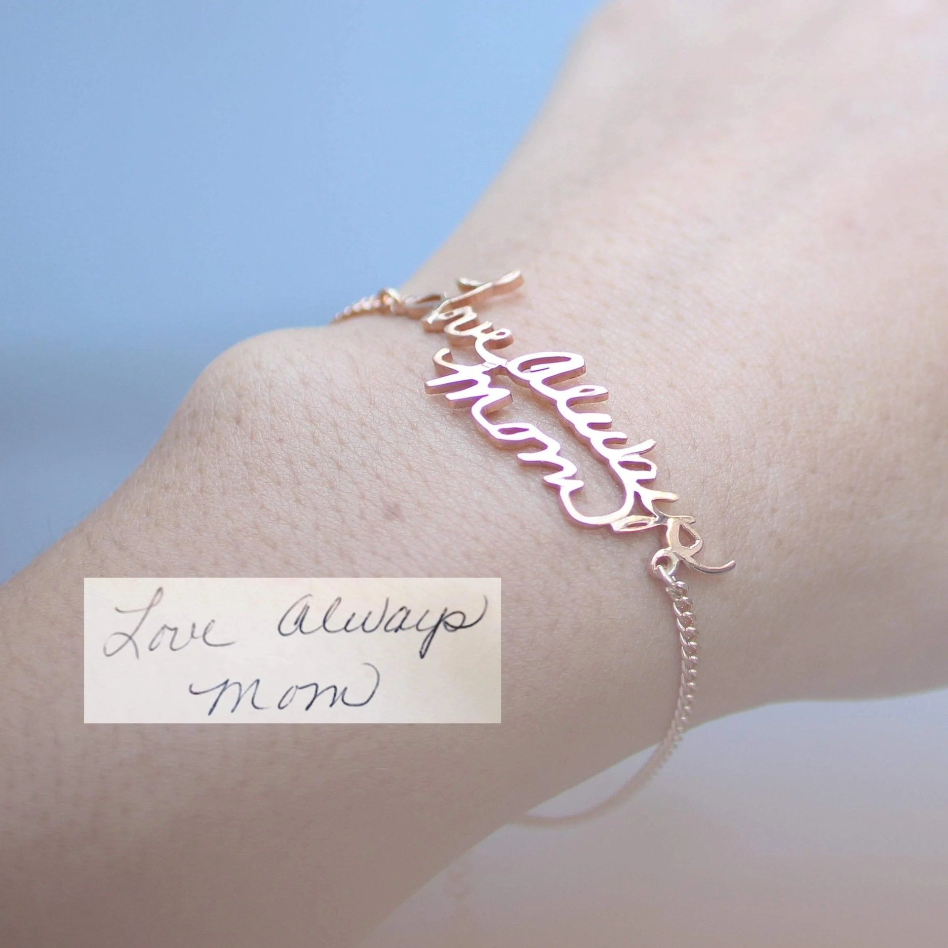 Stainless Steel Alphabet Name Bracelet in Gold