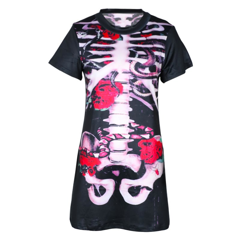 Skull Print Dress Image 6