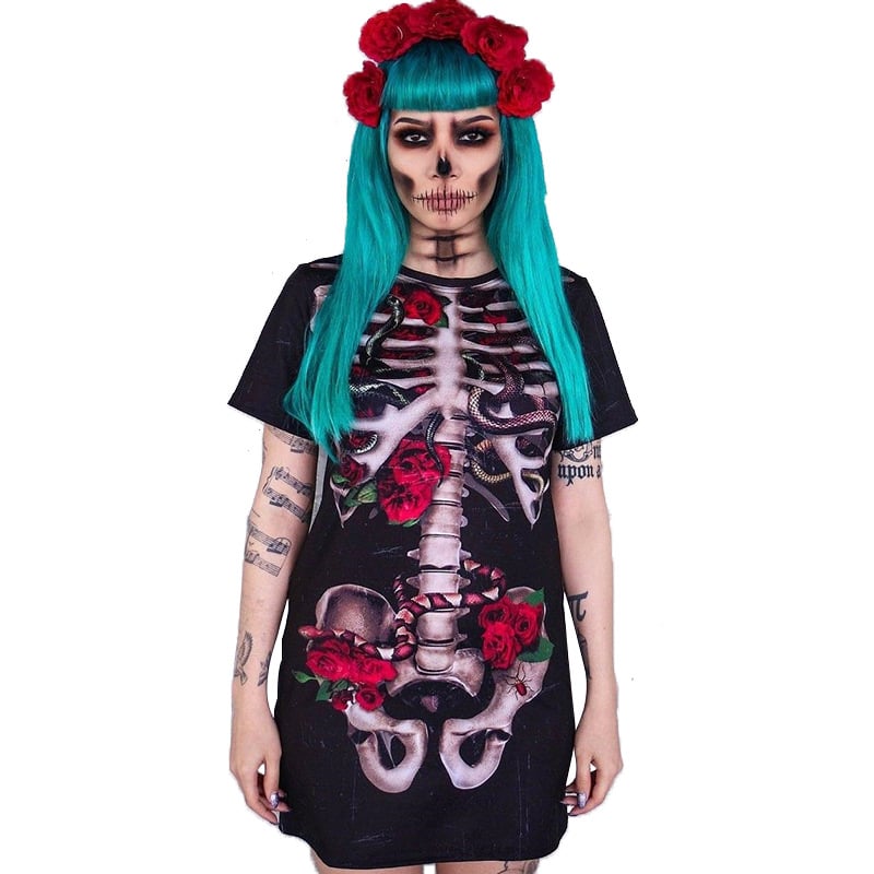 Skull Print Dress Image 5