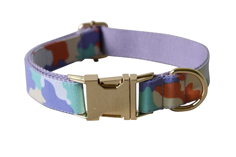Purple Camouflage Dog Collar