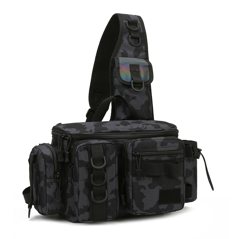 Fishing Bag - Black Camouflage