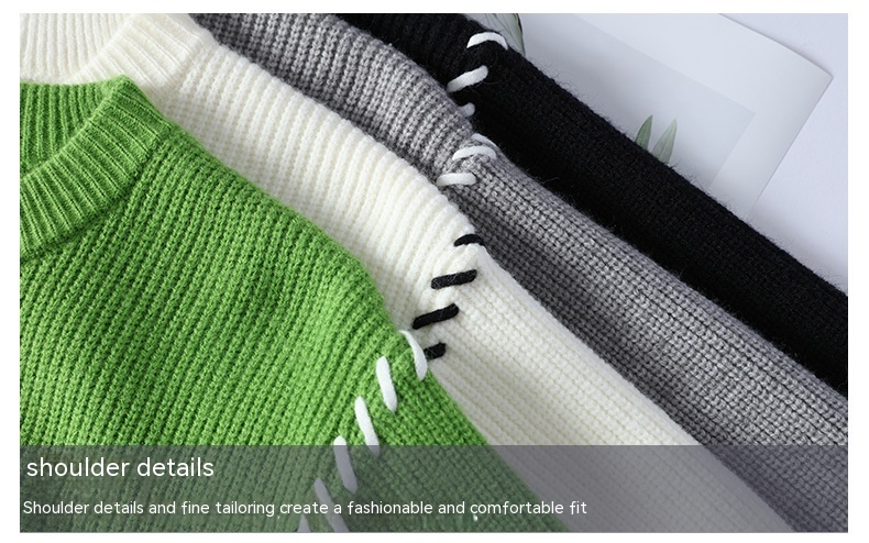 Round Neck Men's Thickened Sweater - Image 8