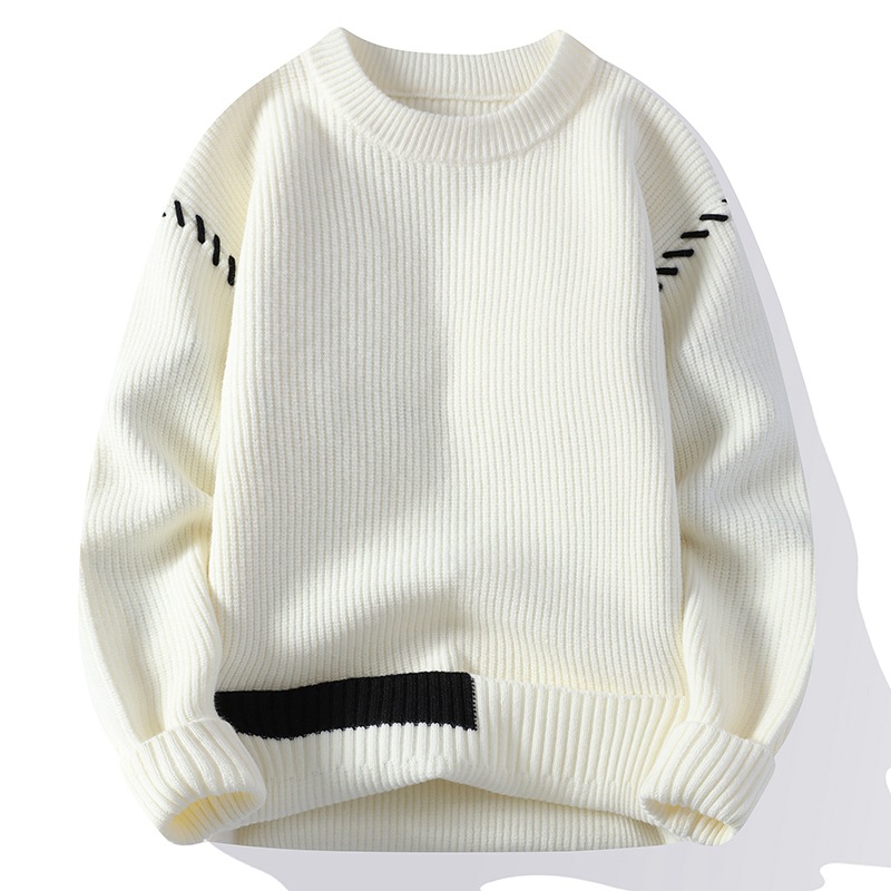 Round Neck Men's Thickened Sweater - Image 3