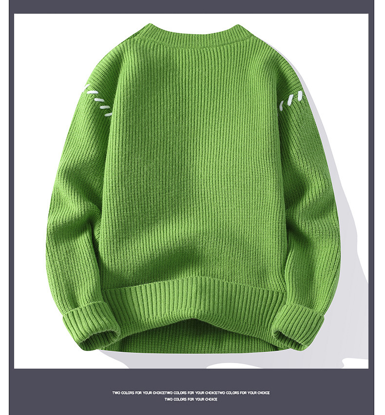 Round Neck Men's Thickened Sweater - Image 6