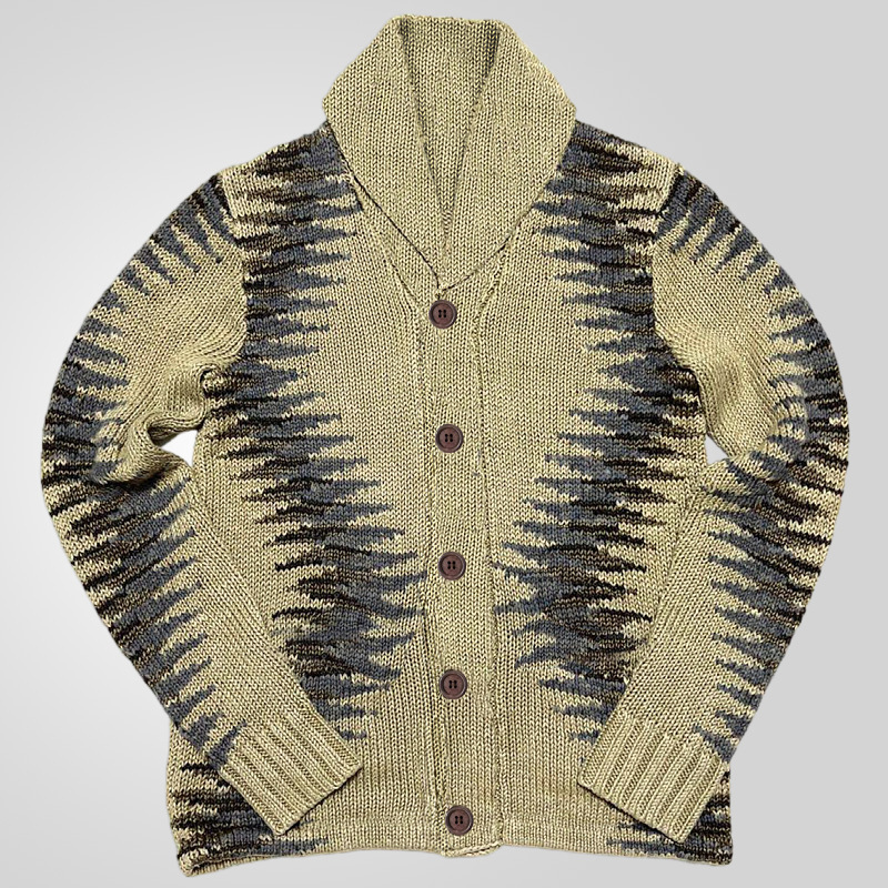 Men's Cardigan Back View