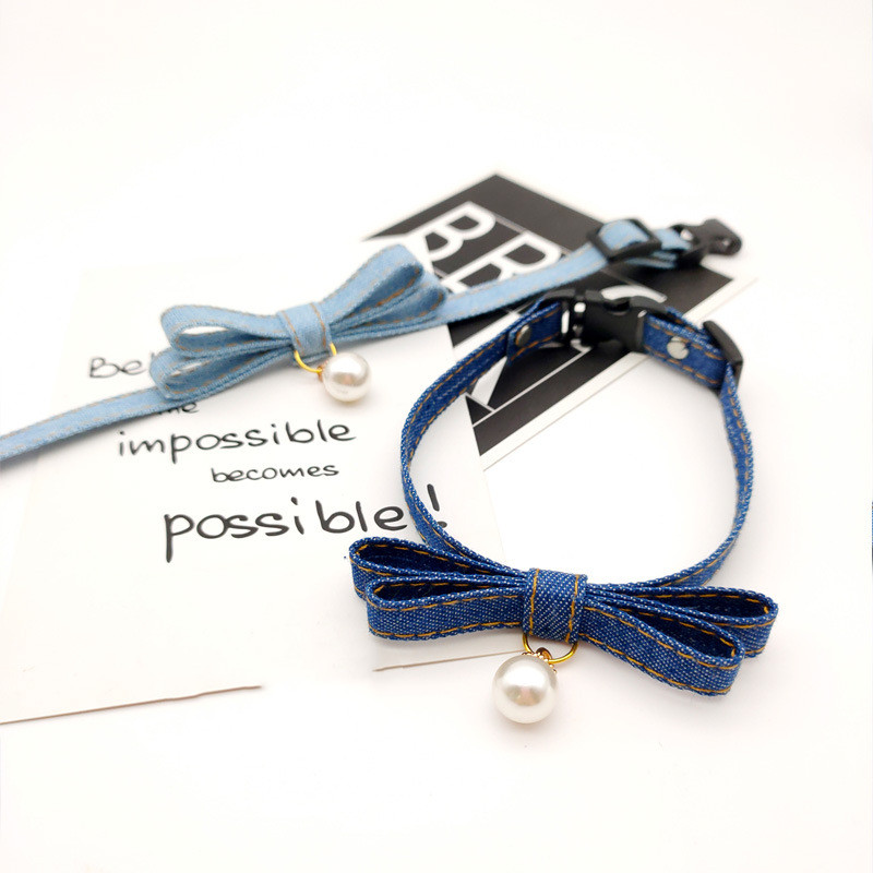 Close-up of Denim Collar